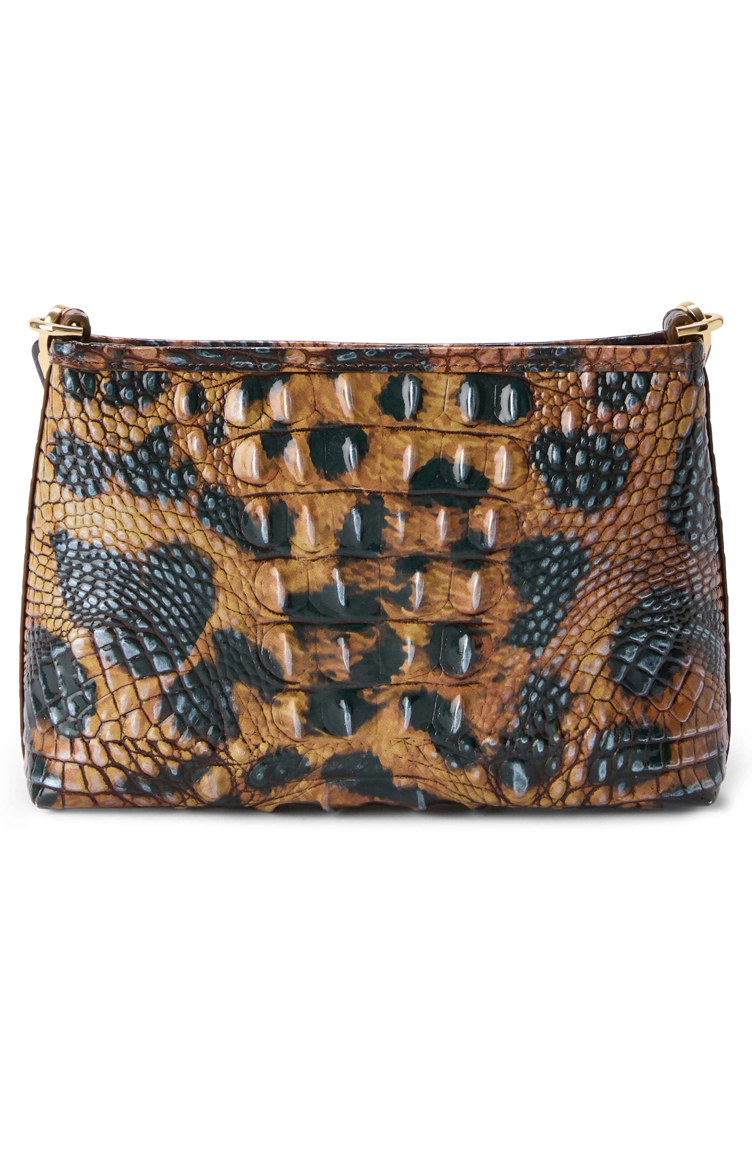 Brahmin Mod Lorelei Tiger Stripe Croc Embossed Leather Shoulder Bag, Alternate, color, 