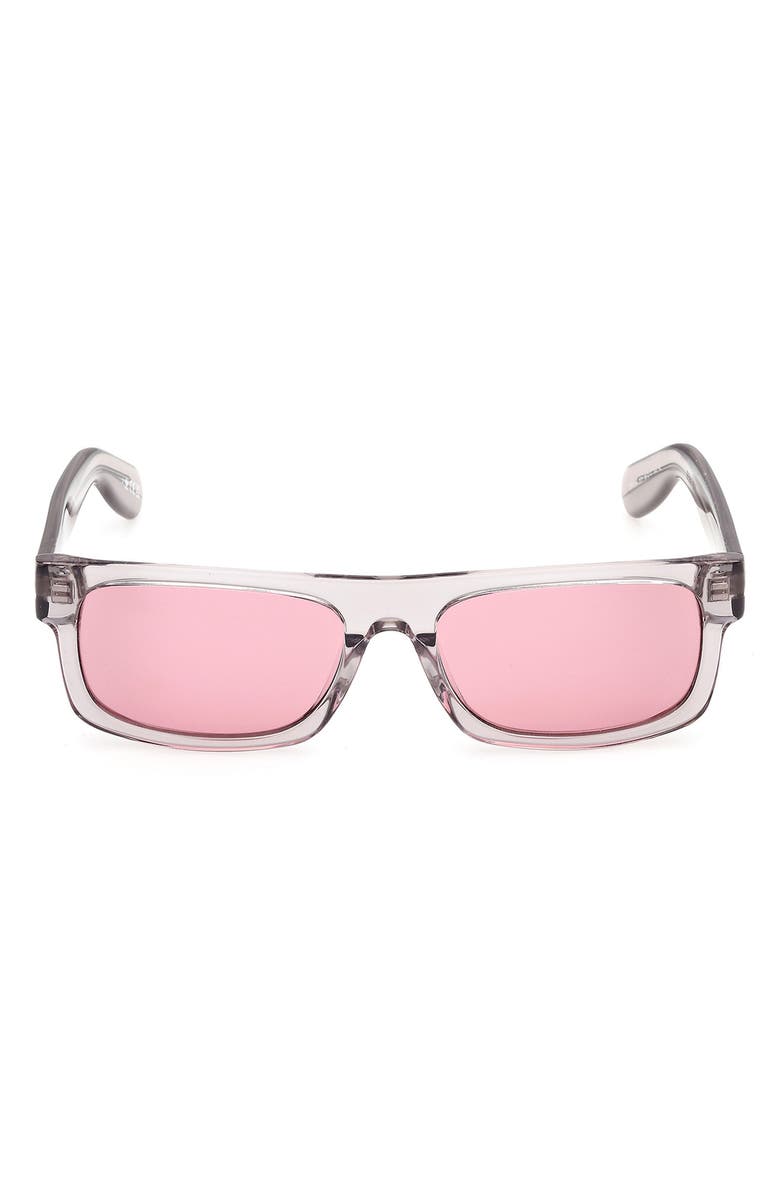adidas Rectangular Sunglasses, Main, color, Grey/ Other/ Violet