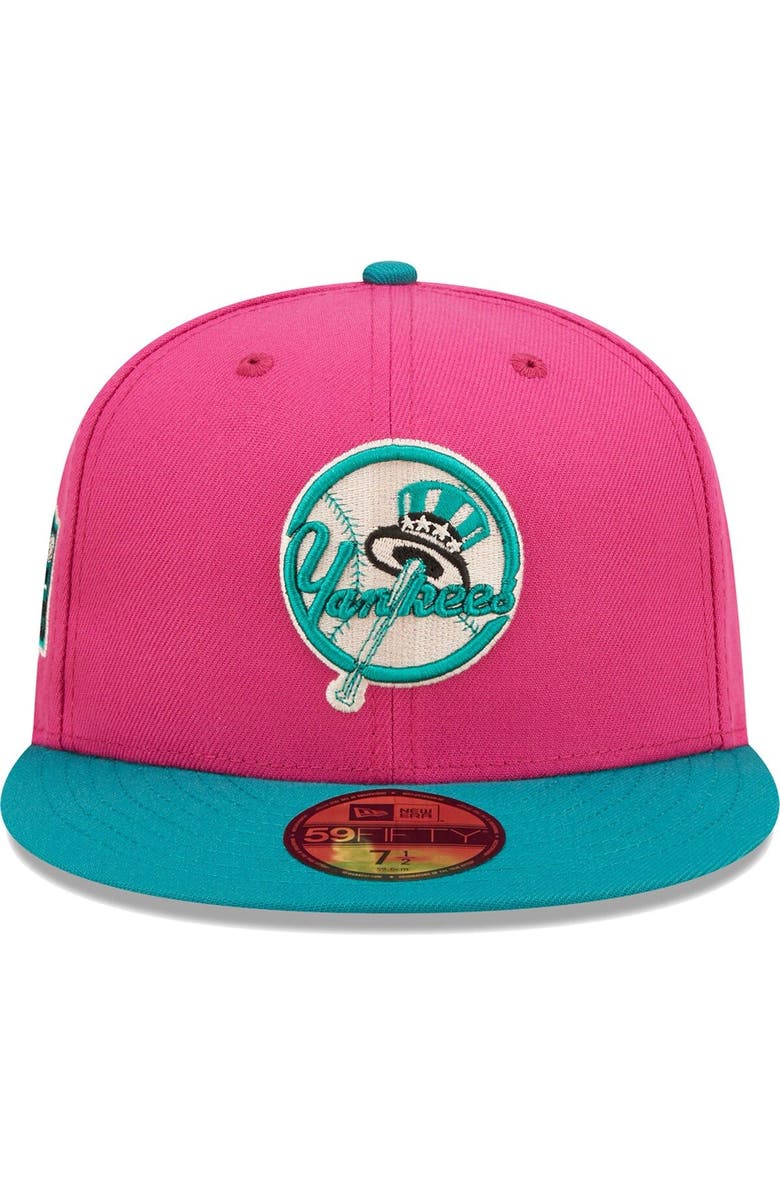 New Era Men's New Era Pink/Green New York Yankees Cooperstown Collection Yankee Stadium Passion Forest 59FIFTY Fitted Hat, Alternate, color, 
