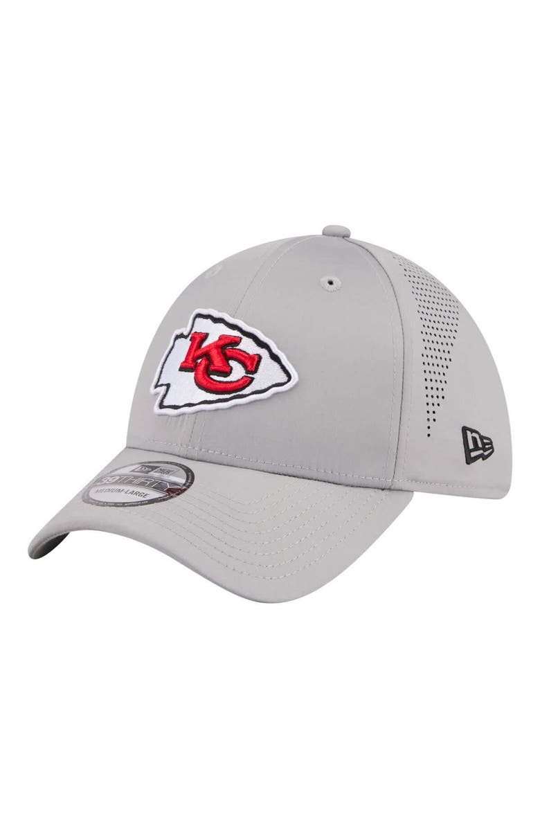 New Era Men's New Era Gray Kansas City Chiefs Perforated 39THIRTY Flex Hat, Main, color, Gray