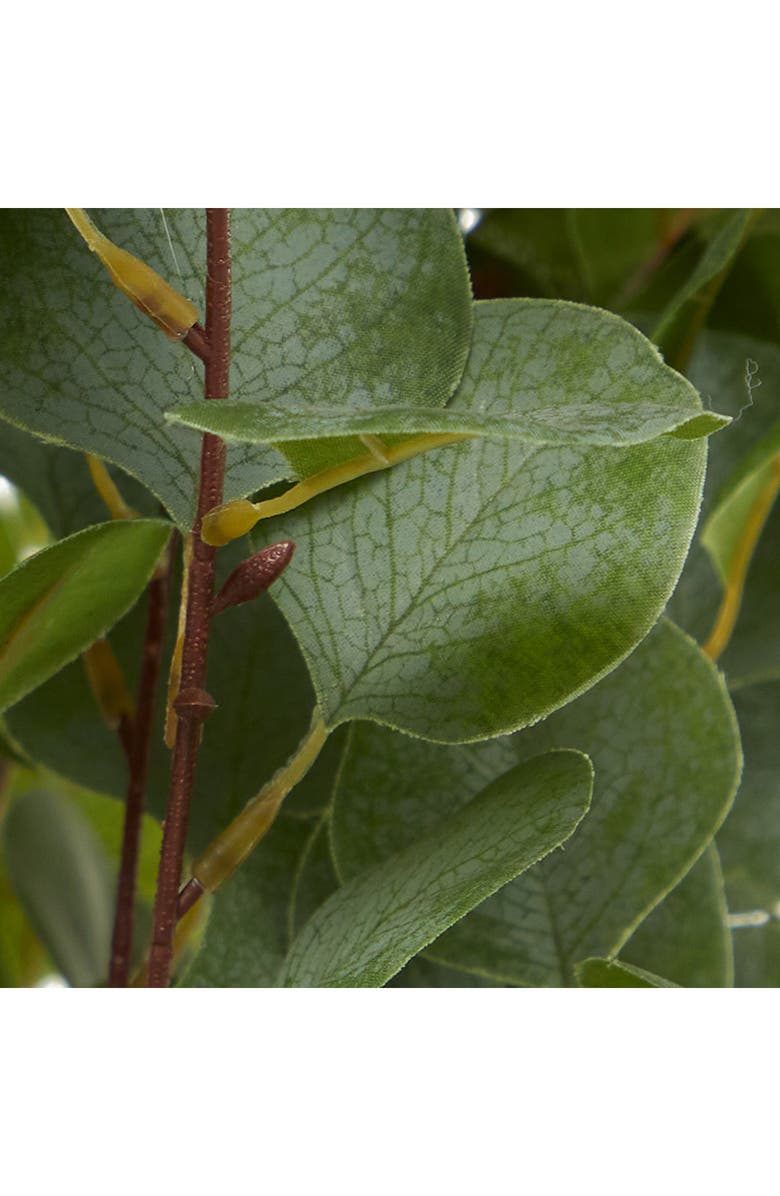 GINGER BIRCH STUDIO Green Faux Foliage Potted Artificial Eucalyptus Tree, Alternate, color, Green