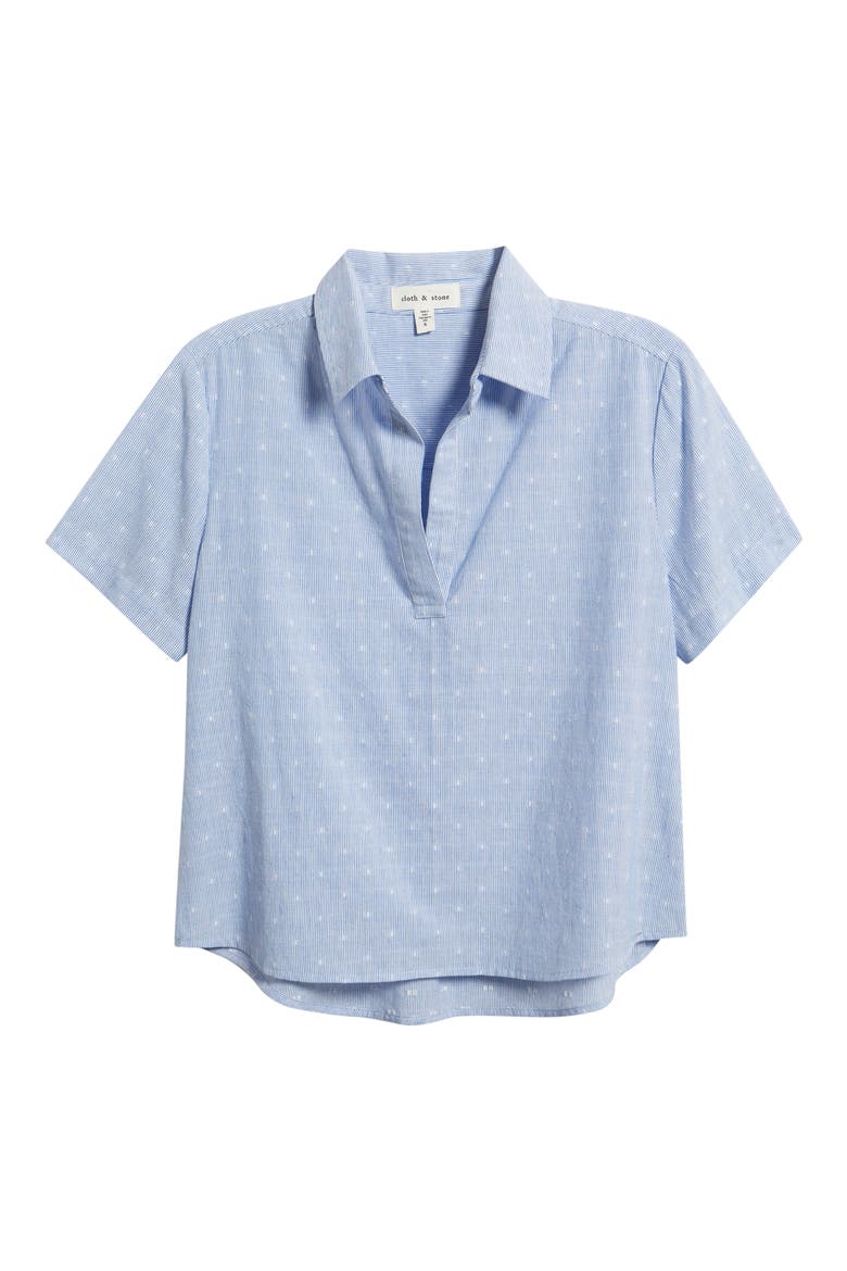 Pinstripe Woven Shirt, Alternate, color, RIVIERA PINSTRIPE