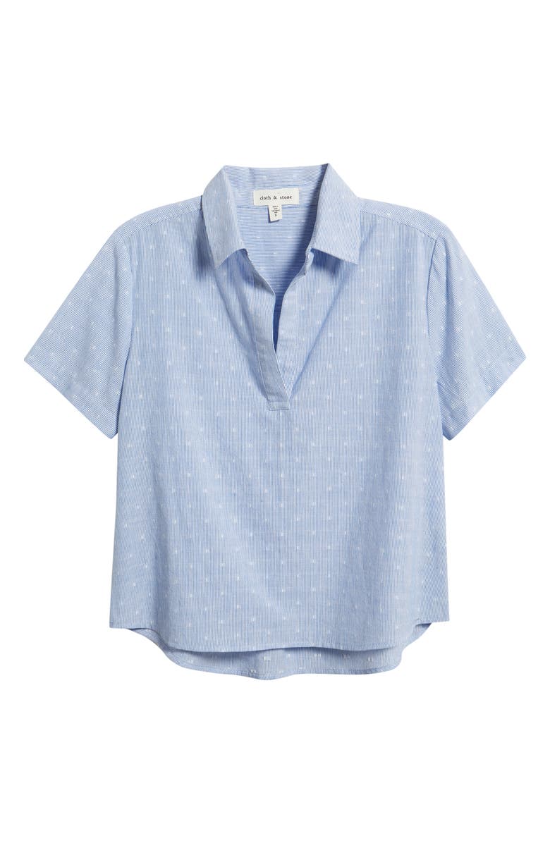Cloth & Stone Pinstripe Woven Shirt, Alternate, color, Riviera Pinstripe