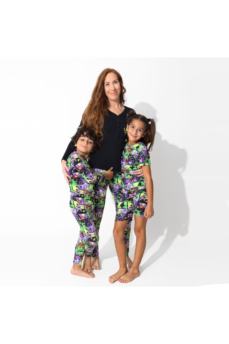 Batman Baddies Kids 2-Piece Short Sleeve & Shorts Pajama Set, Alternate, color, Batman Baddies