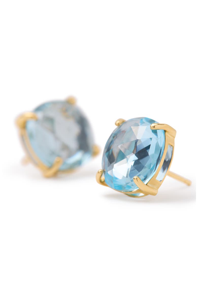 Jaipur Blue Topaz Stud Earrings, Alternate, color, GOLD
