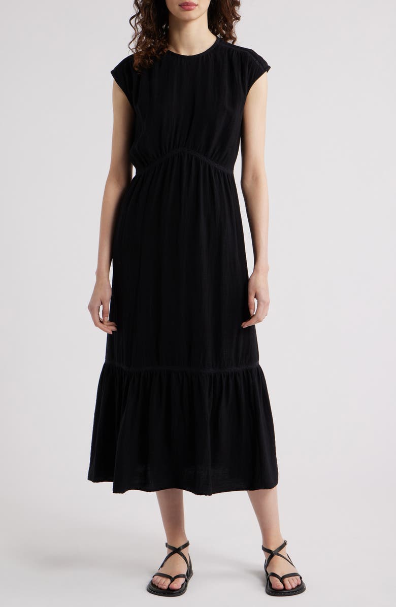 Treasure & Bond Lace Inset Maxi Dress, Main, color, Black