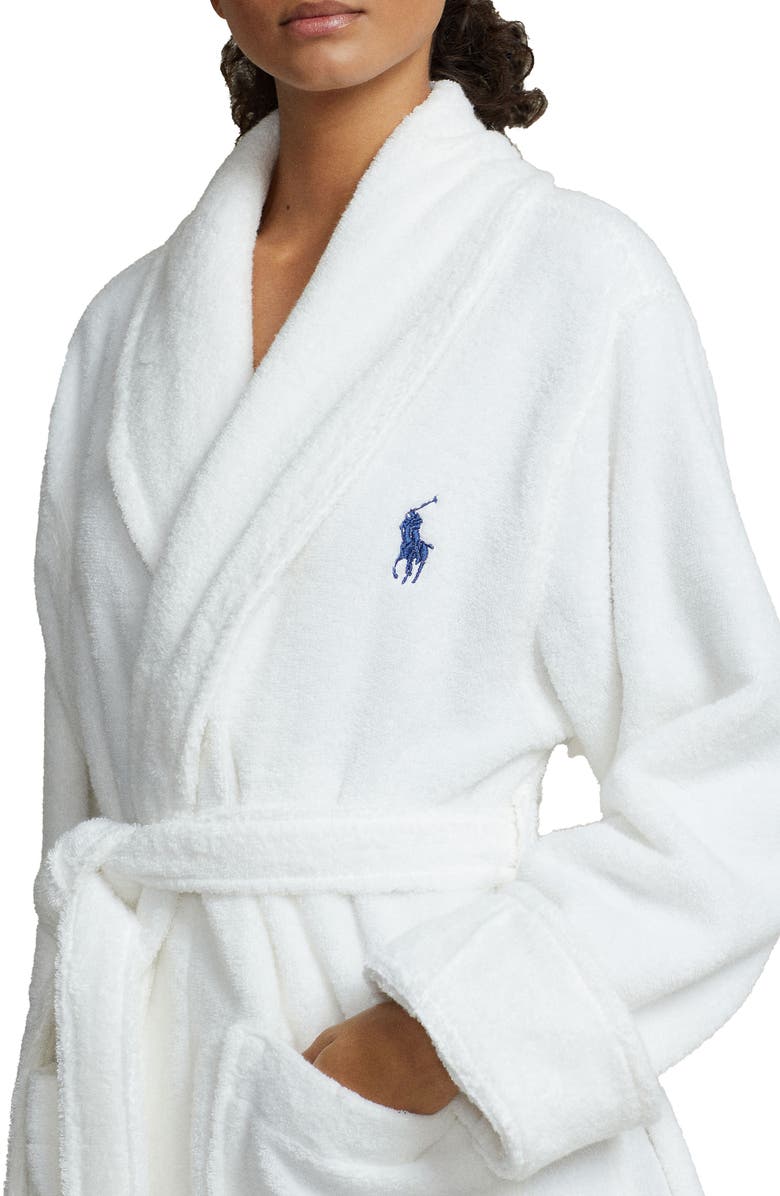 Polo Ralph Lauren Bear Print Organic Cotton Robe, Alternate, color,