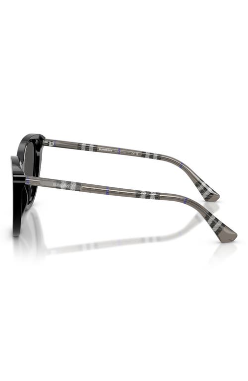 Burberry Be4457f Cat Eye Acetate Sunglasses In Black/dark Grey