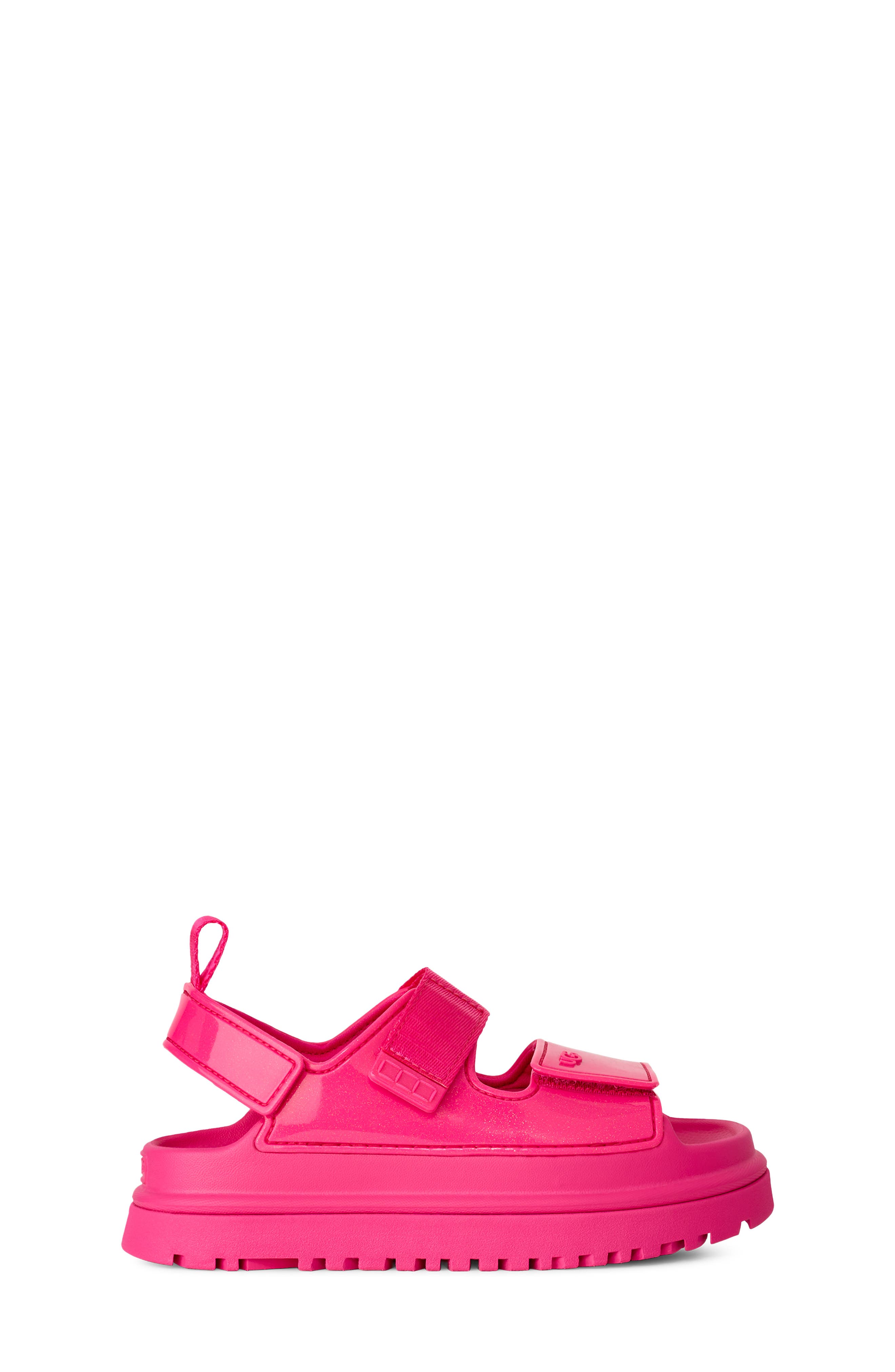 Kids' Goldenglow Glossy Sparkles Water Friendly Sandal, Alternate, color, DEEP CORAL