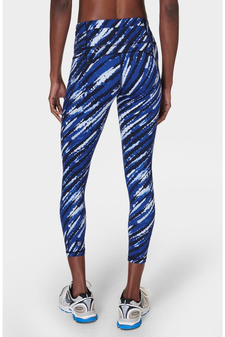 Power Pocket Workout Leggings, Alternate, color, BLUE SHIBORI STRIPE PRINT