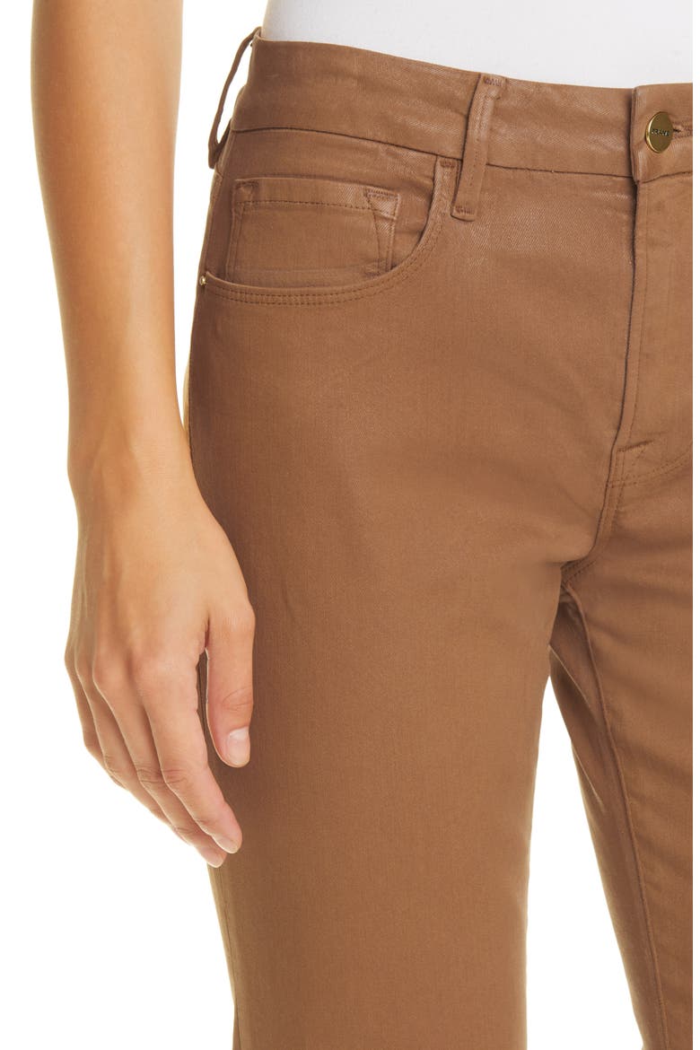Le Crop Coated Mini Bootcut Jeans, Alternate, color, VICUNA