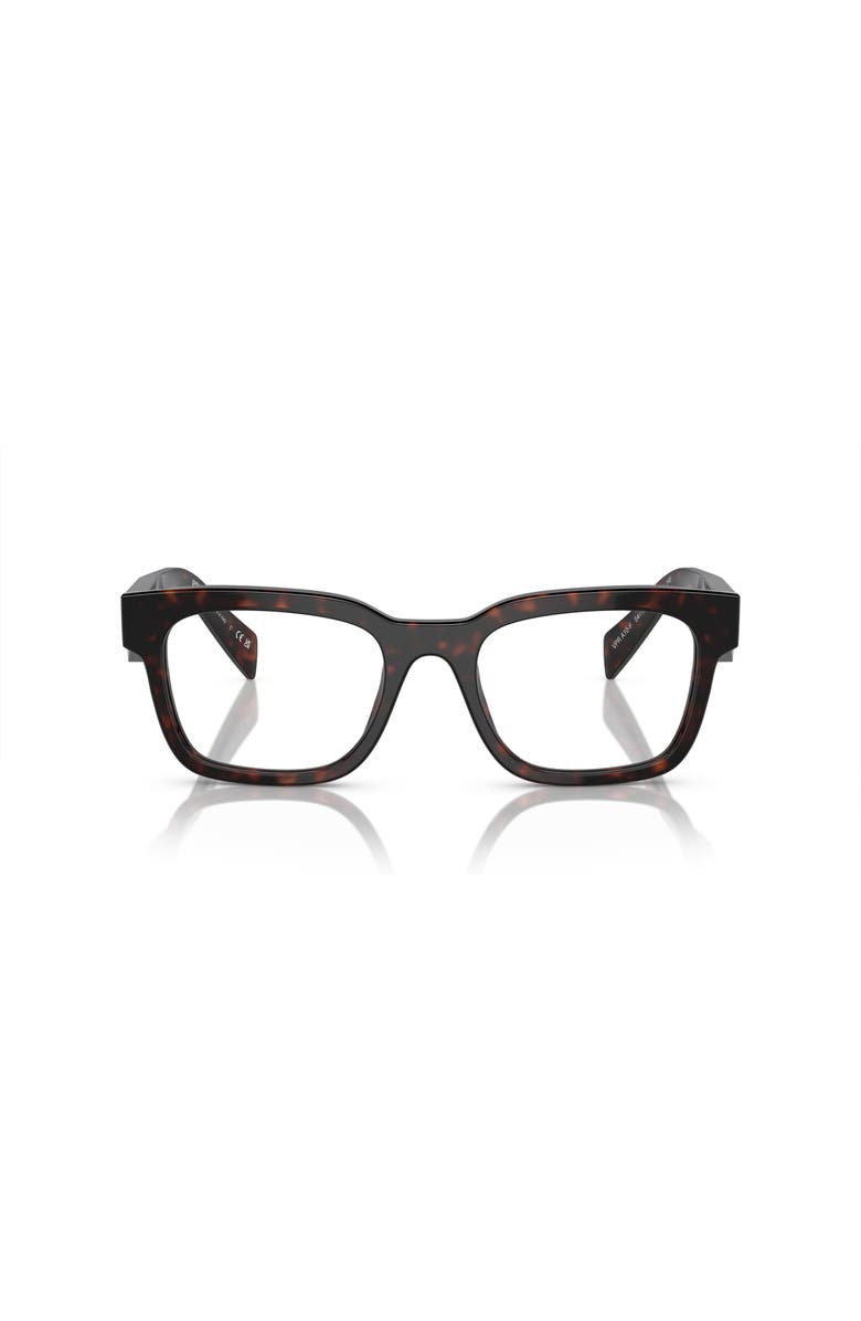 Prada 54mm Rectangle optical glasses, Alternate, color, Red