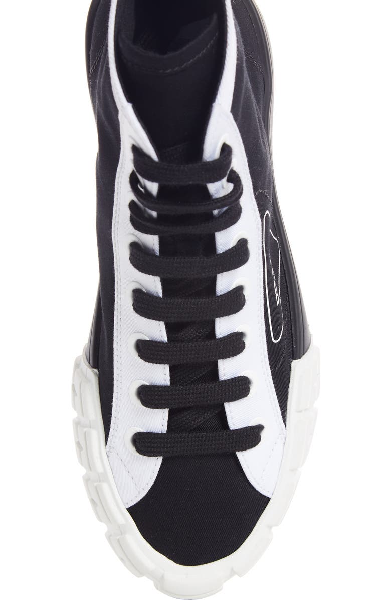 Prada Logo High Top Sneaker, Alternate, color,