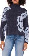 1.STATE Flower Mock Neck Sweater