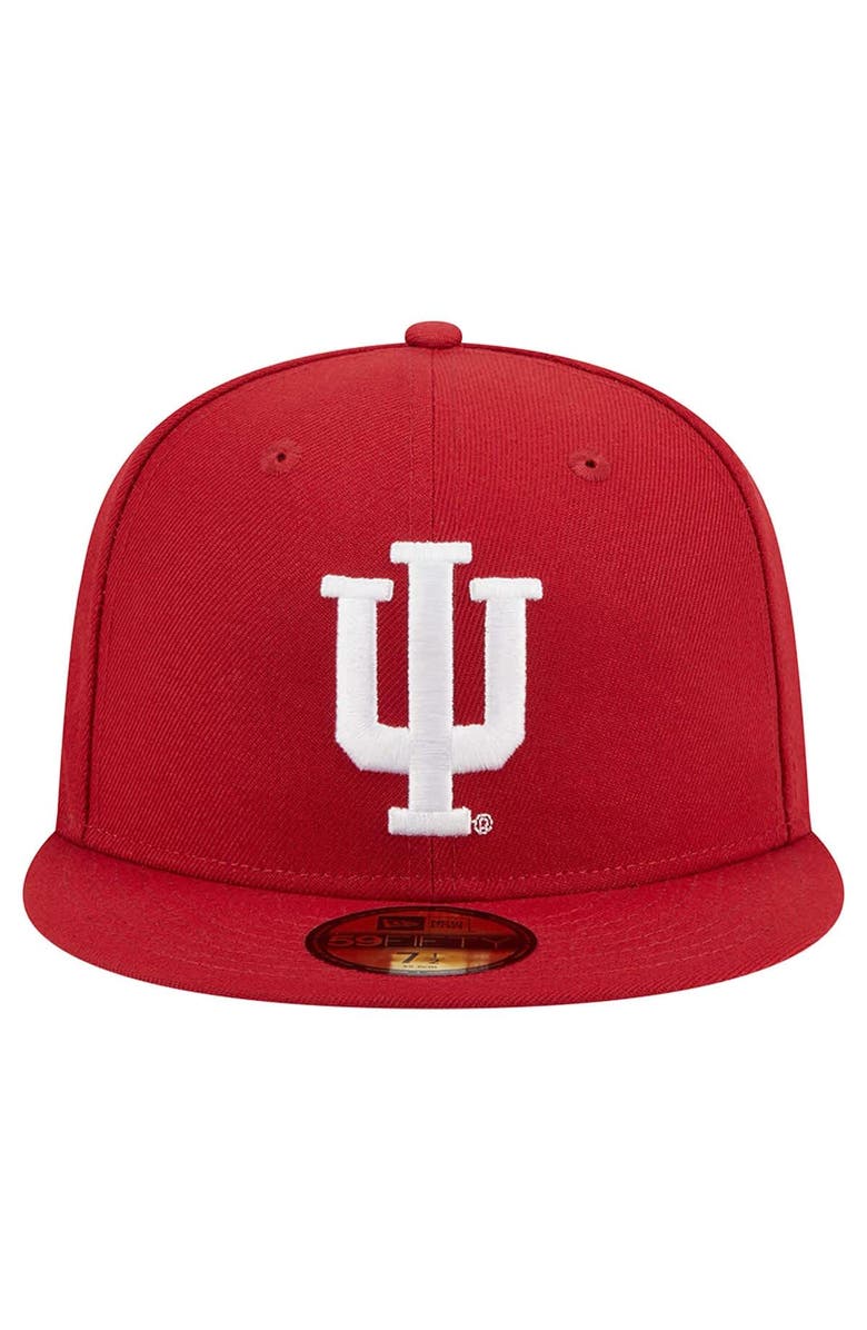New Era Men's New Era Crimson Indiana Hoosiers 59FIFTY Fitted Hat, Alternate, color, 