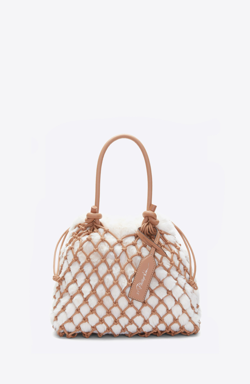 3.1 Phillip Lim Faux Fur Macrame Mini Sac In Multi