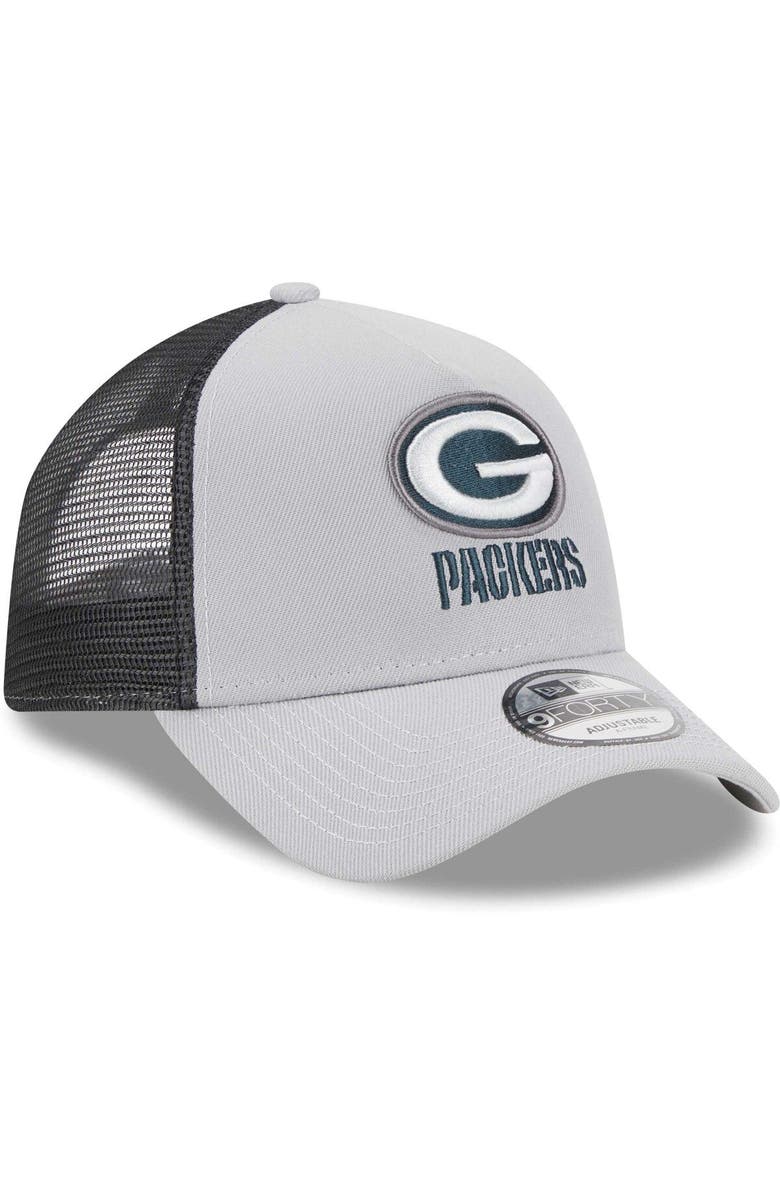 New Era Men's New Era Gray Green Bay Packers Repreve Redux 9FORTY Snapback Hat, Alternate, color,