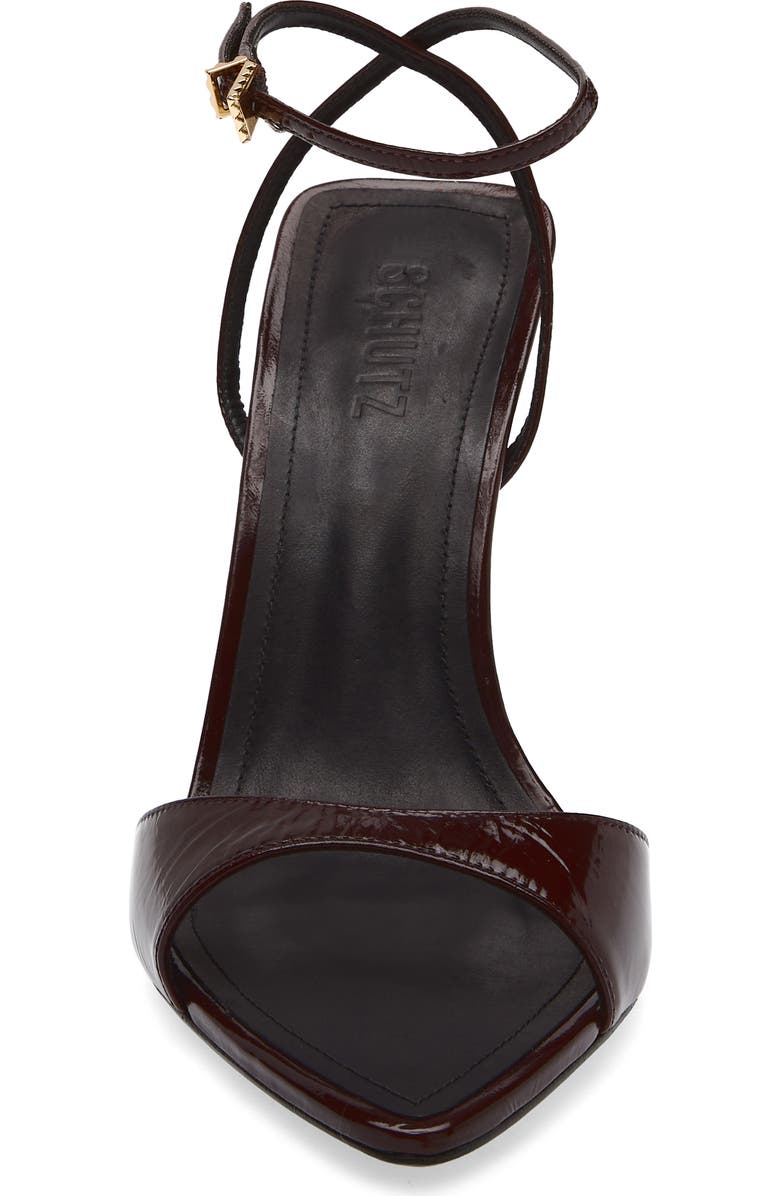 Schutz Elodie Ankle Strap Slide Sandal, Alternate, color, Maplewood