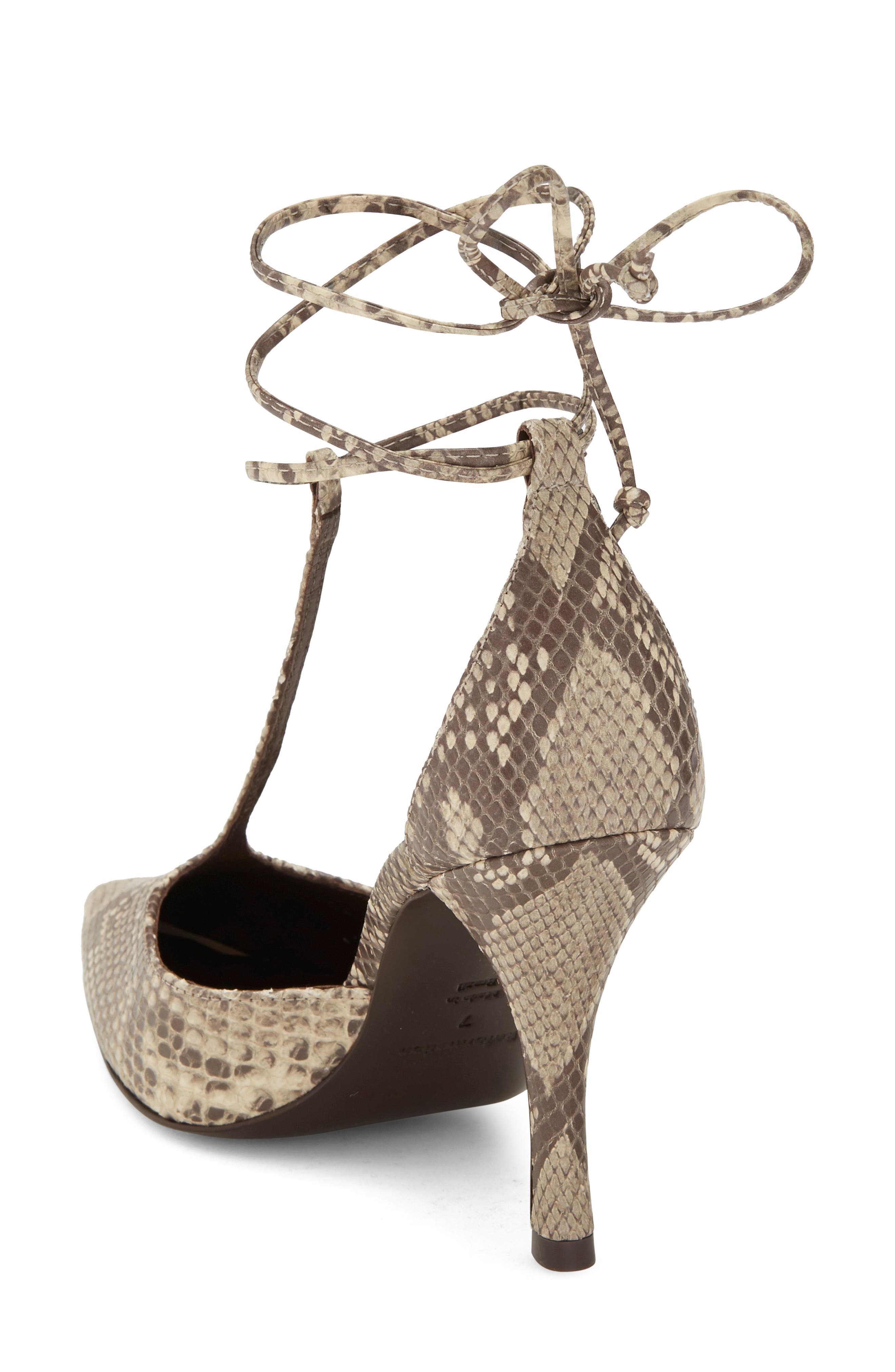 Stassie T-Strap Pump, Alternate, color, TAN SNAKE
