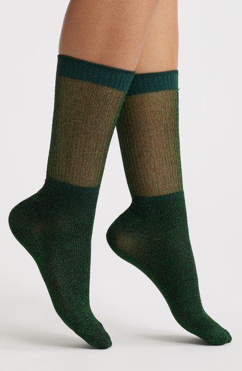Shimmery Lights Crew Socks