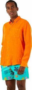 Vilebrequin Men's Linen Solid Shirt