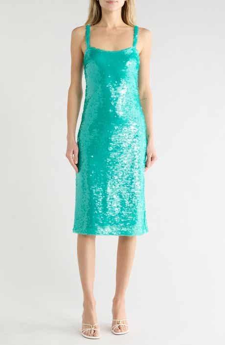 L'AGENCE Gabin Sequin Midi Dress