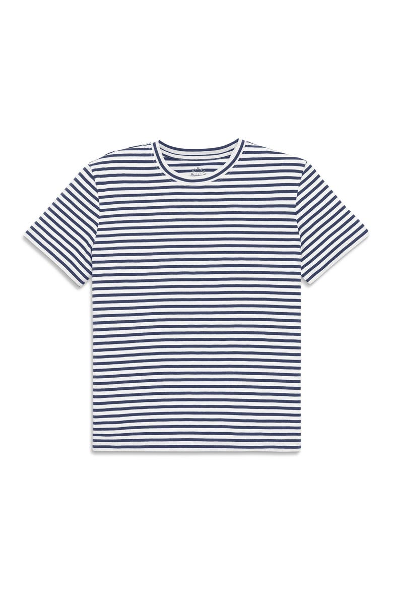 Adult Easy Crewneck Stripe Tee, Alternate, color, Sunwashed Navy White Stripes