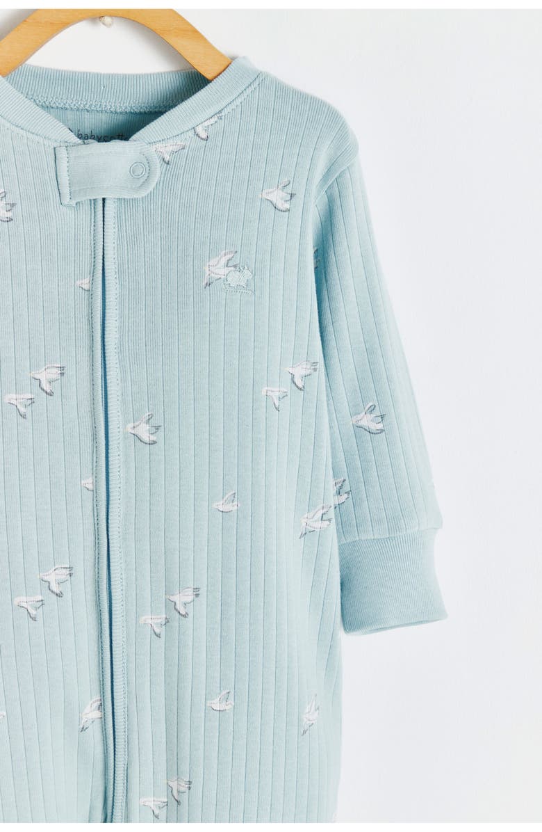 Babycottons Premium Cotton Goose Zip Footed Pajama for Infant, Alternate, color, 