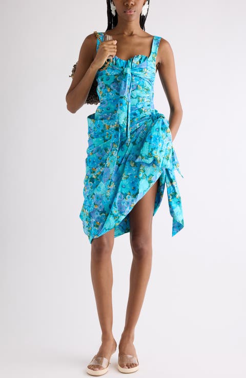 Daisies Print Organic Cotton Poplin Dress