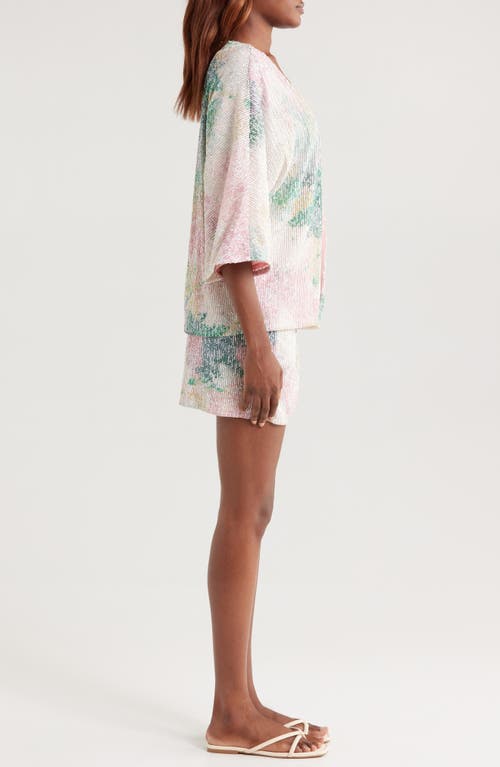 Boamar Lena Sequin Cover-up In Open White