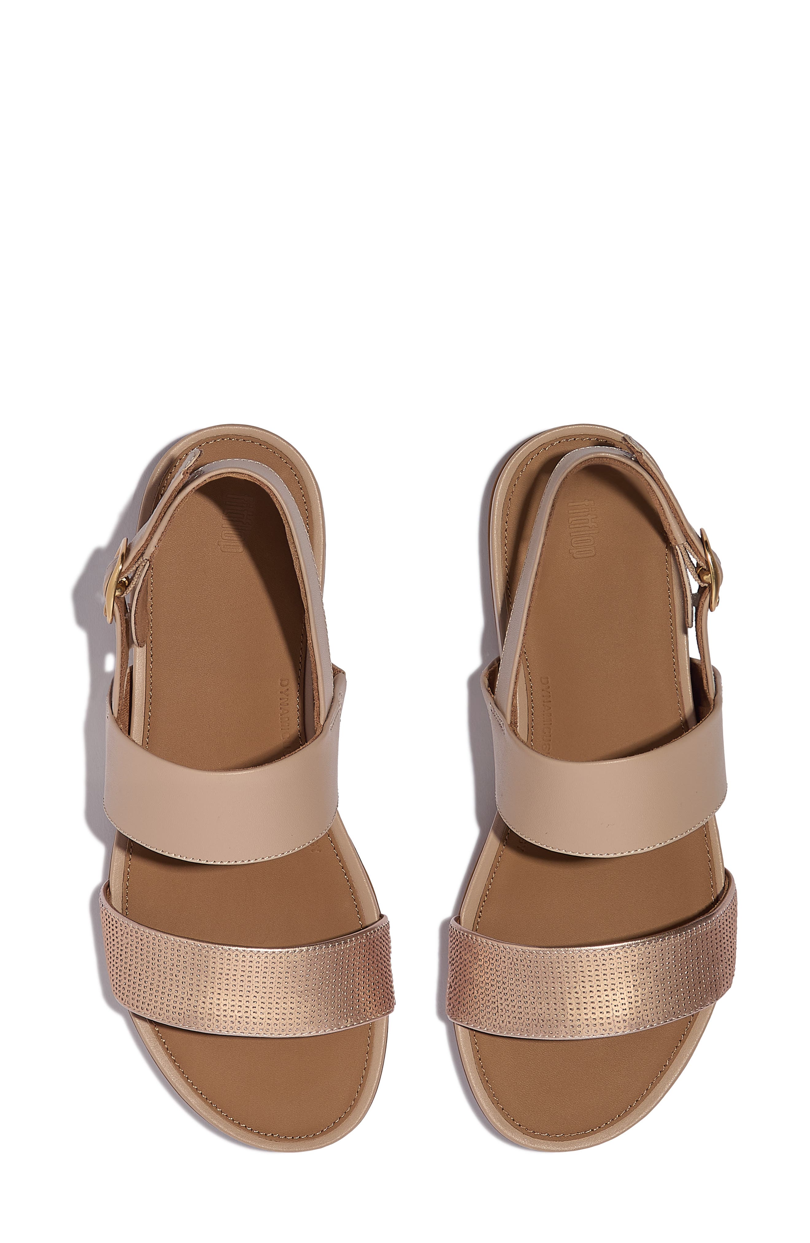 FitFlop Gracie Sequins Slingback Sandal, Alternate, color, Classic Beige