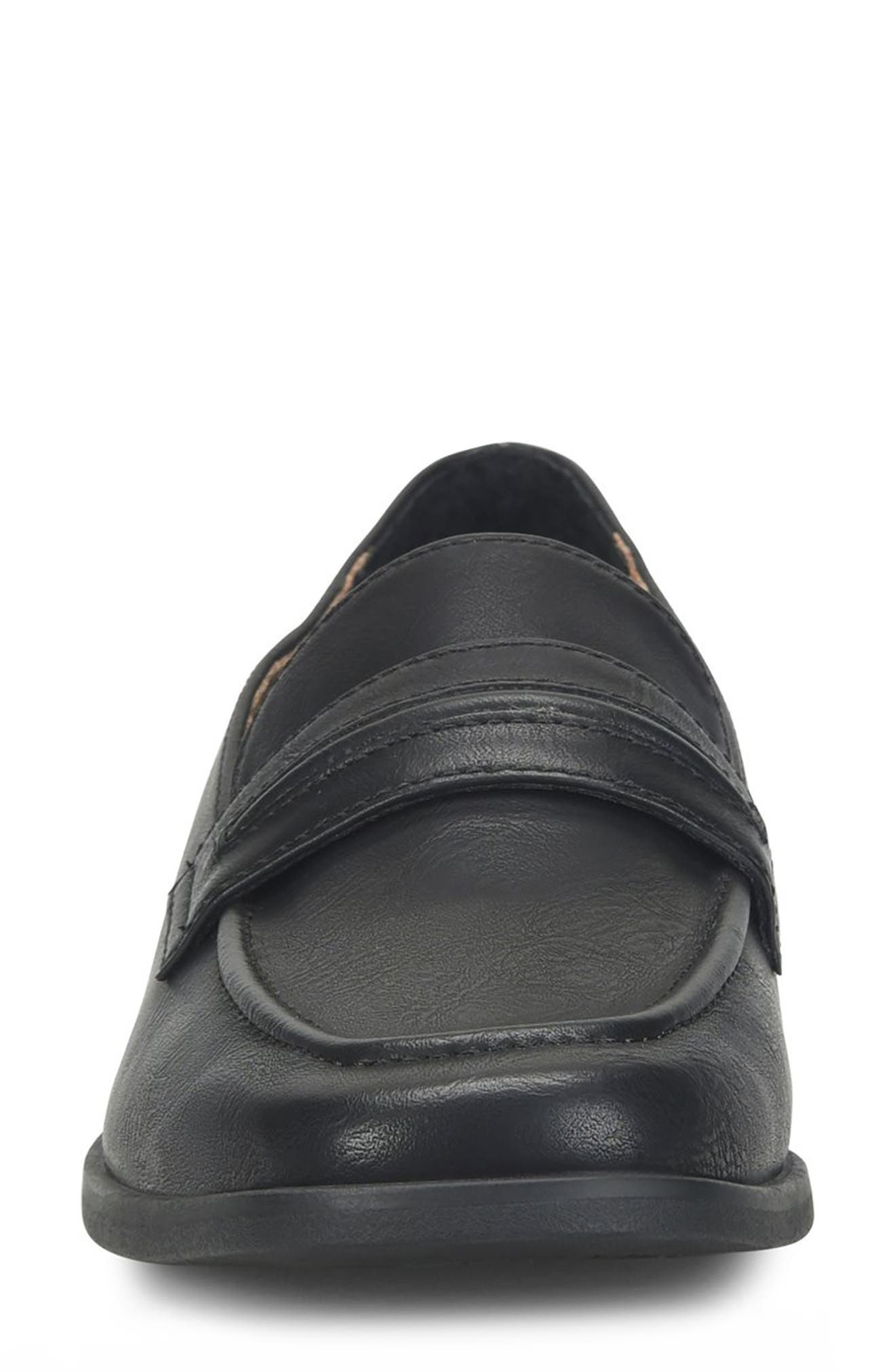 Carabel Faux Leather Loafer, Alternate, color, BLACK