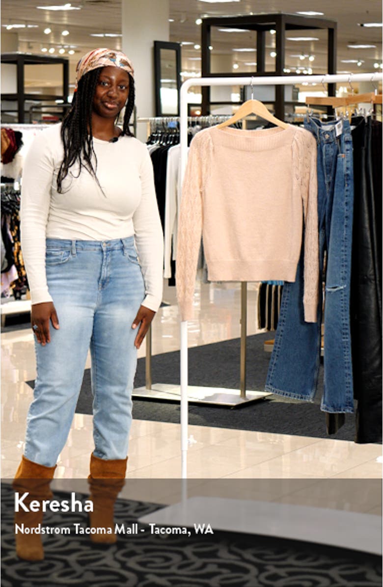 Pointelle Sleeve Sweater, sales video thumbnail