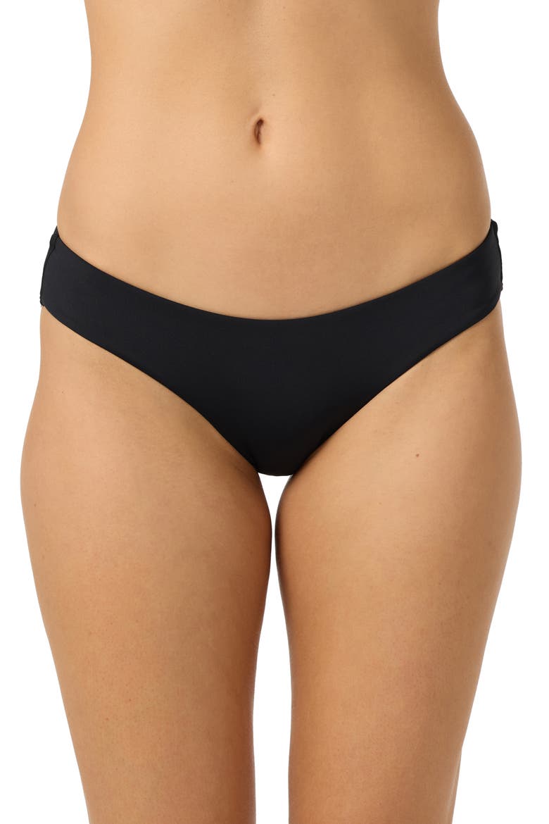 Saltwater Solids Bikini Bottoms, Main, color, BLACK