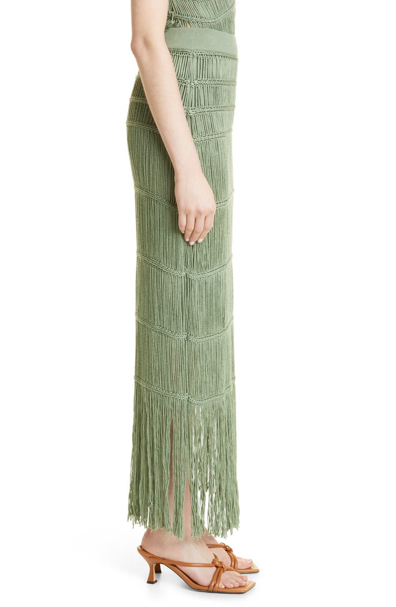 Simkhai Jonathan Simkhai Cordelia Cotton Blend Macramé Skirt, Alternate, color, 