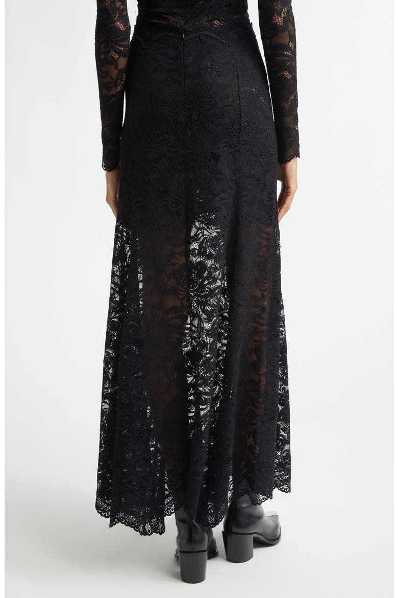 Scalloped Lace Maxi Skirt, Alternate, color, BLACK