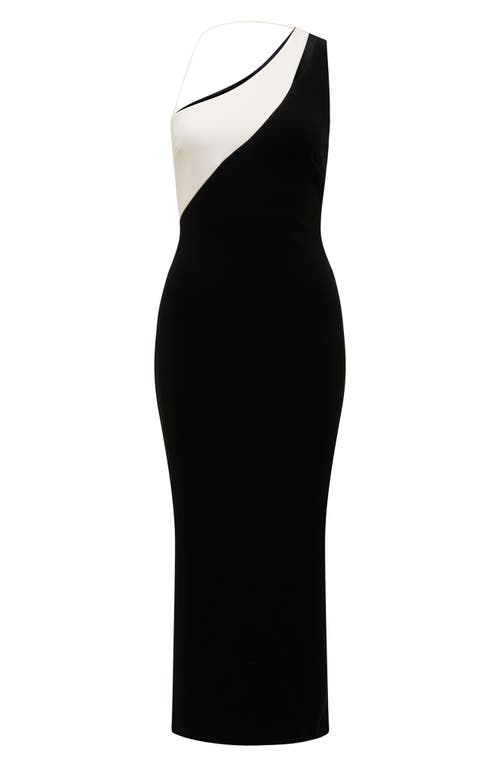 Ever New Toni Colorblock Sleeveless Midi Dress In Black