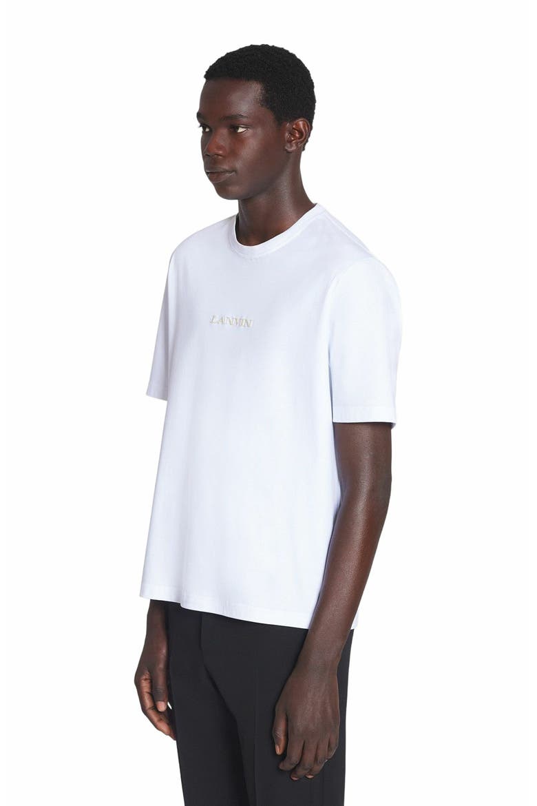 Embroidered T-Shirt, Main, color, OPTIC WHITE