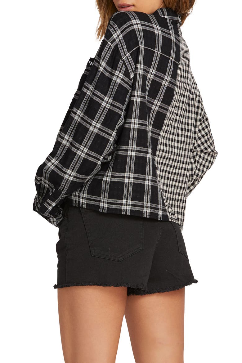 Making Me Plaid Shirt, Alternate, color, BLACK PLAID
