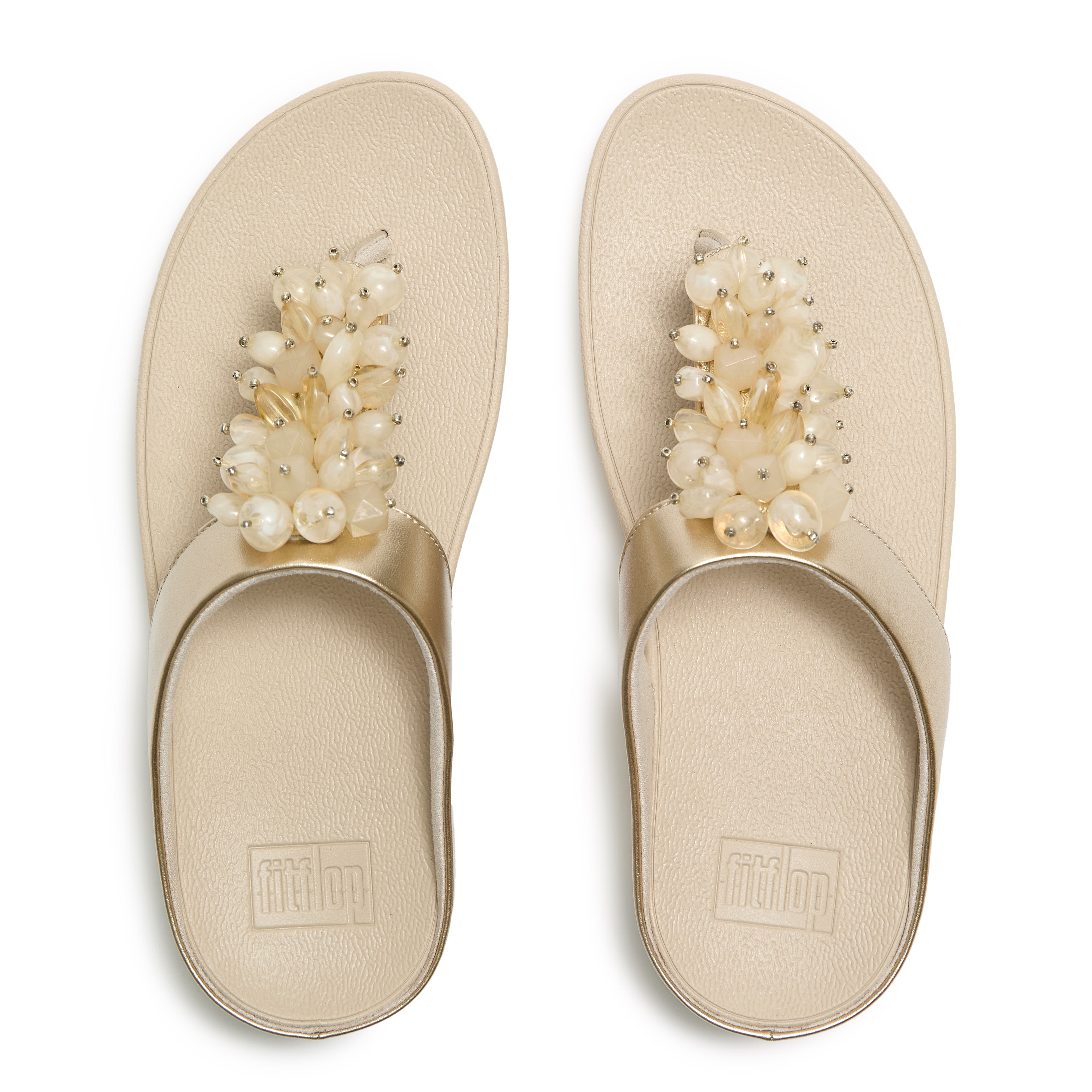 FitFlop Fino Bead-Cluster Toe-Post, Alternate, color, 