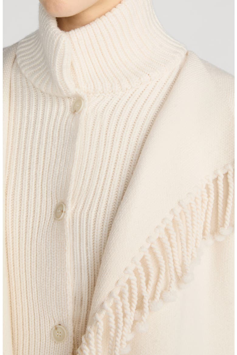 The Cropped Jacquard Coat, Alternate, color, ECRU