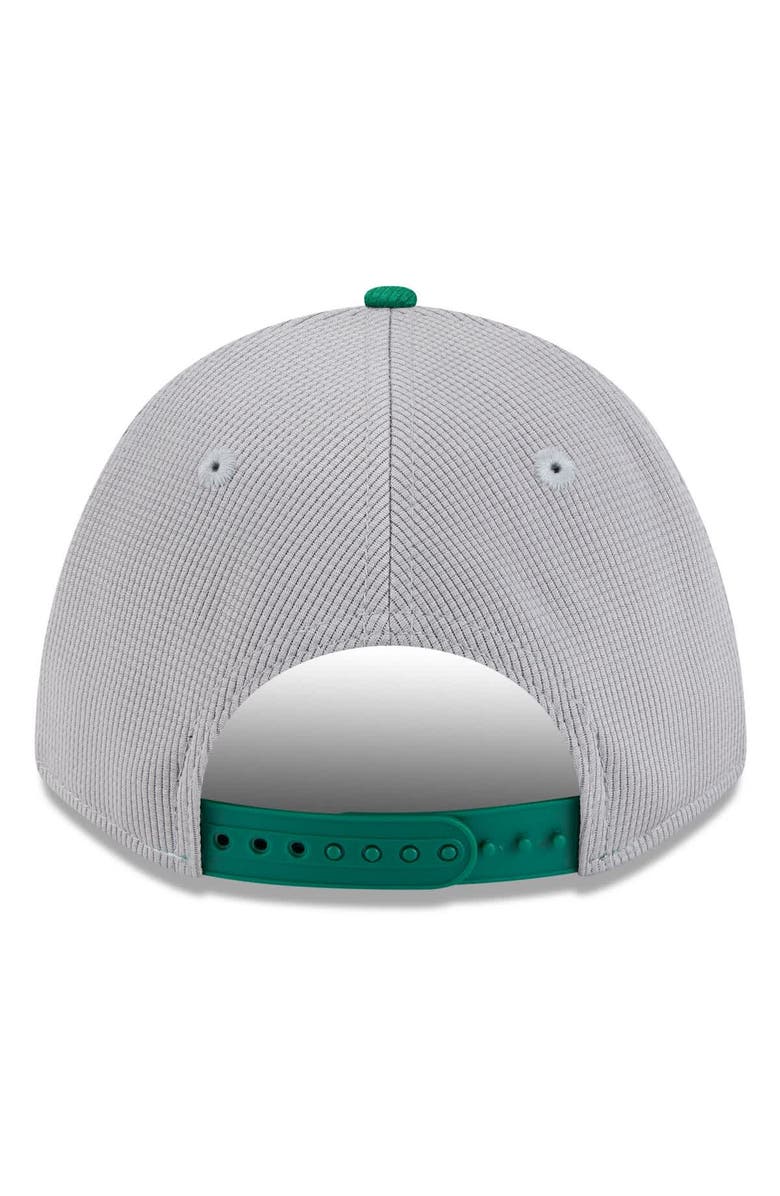 New Era Men's New Era  Gray/Green Athletics 2025 Batting Practice 9FORTY M-Crown Adjustable Hat, Alternate, color, Gray