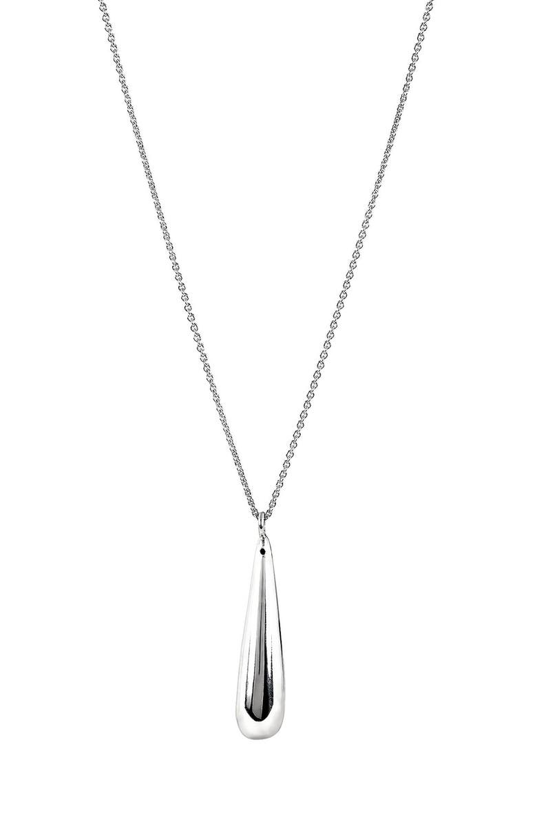 AMERICAN EXCHANGE Primavera Made in Italy Teardrop Pendant Necklace, Alternate, color, Silver