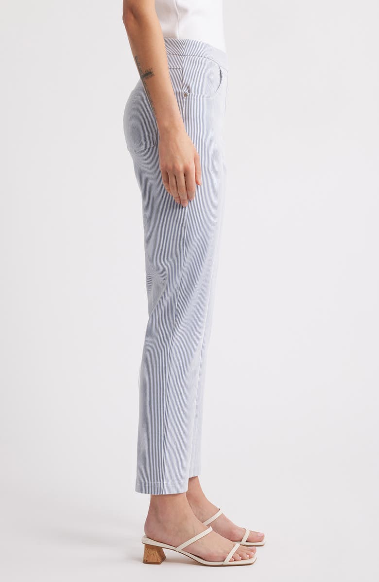 Hue Spring Stripe Cigarette Pull-On Pants, Alternate, color,