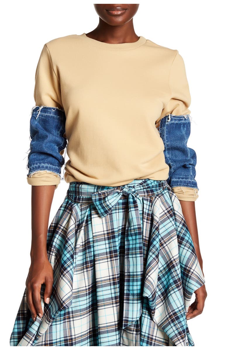 TOV Arm Accent Sweater, Main, color, 