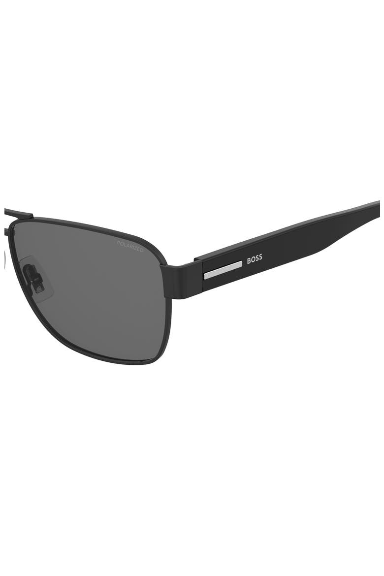 60mm Aviator Sunglasses, Alternate, color, BLACK
