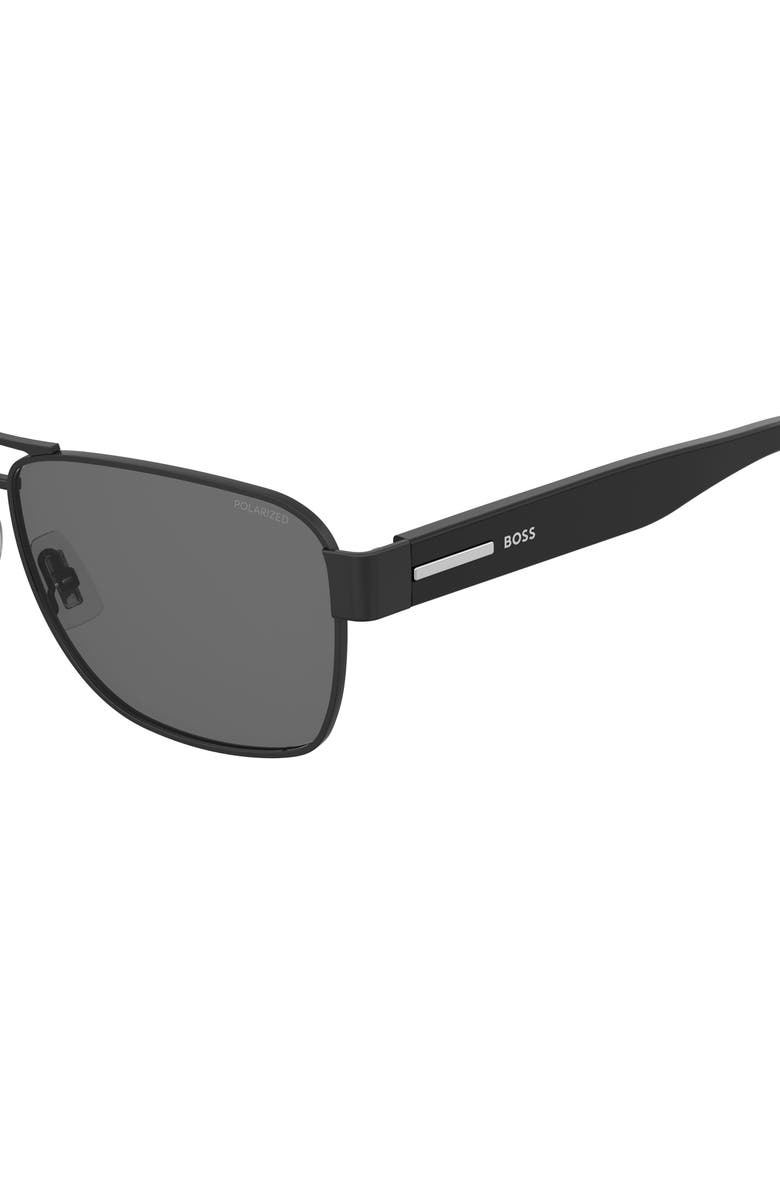 BOSS 60mm Aviator Sunglasses, Alternate, color, Black
