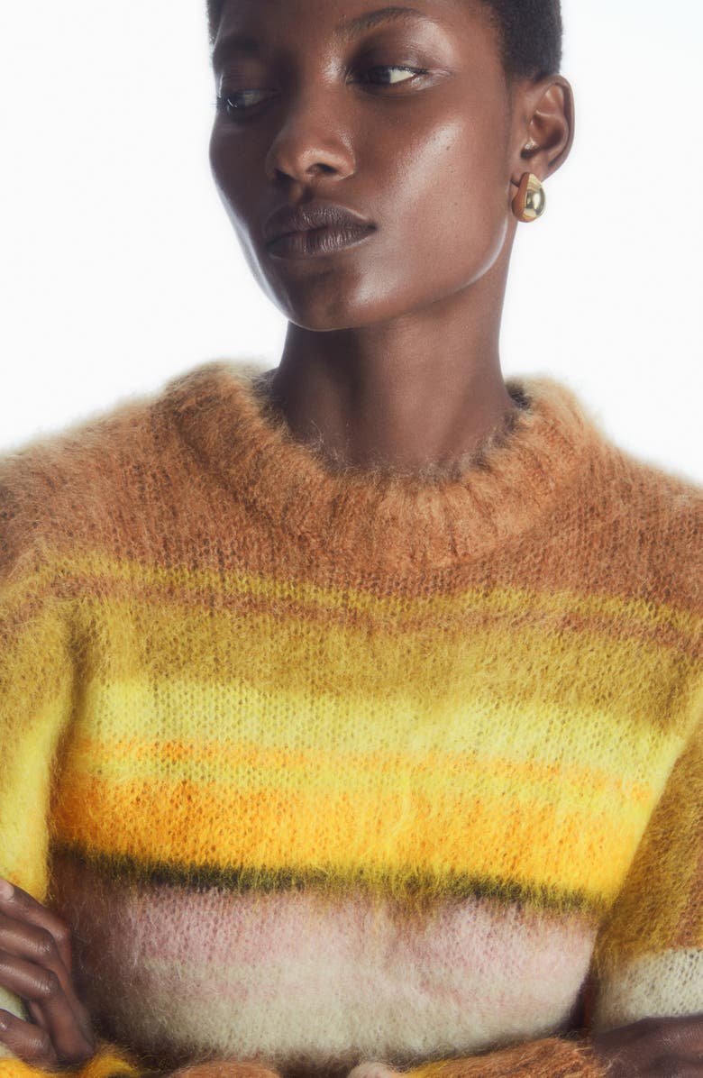 COS Stripe Mohair & Wool Sweater, Alternate, color,