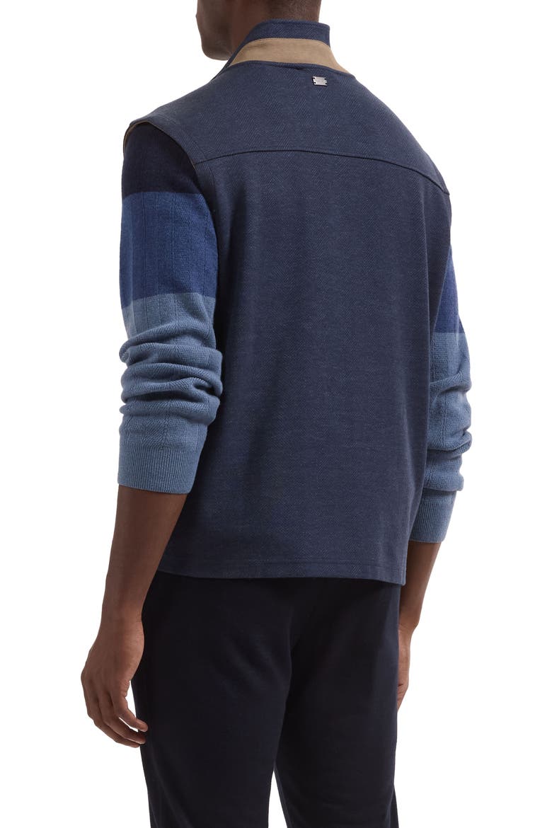 Full Zip Knit Vest, Alternate, color, NAVY