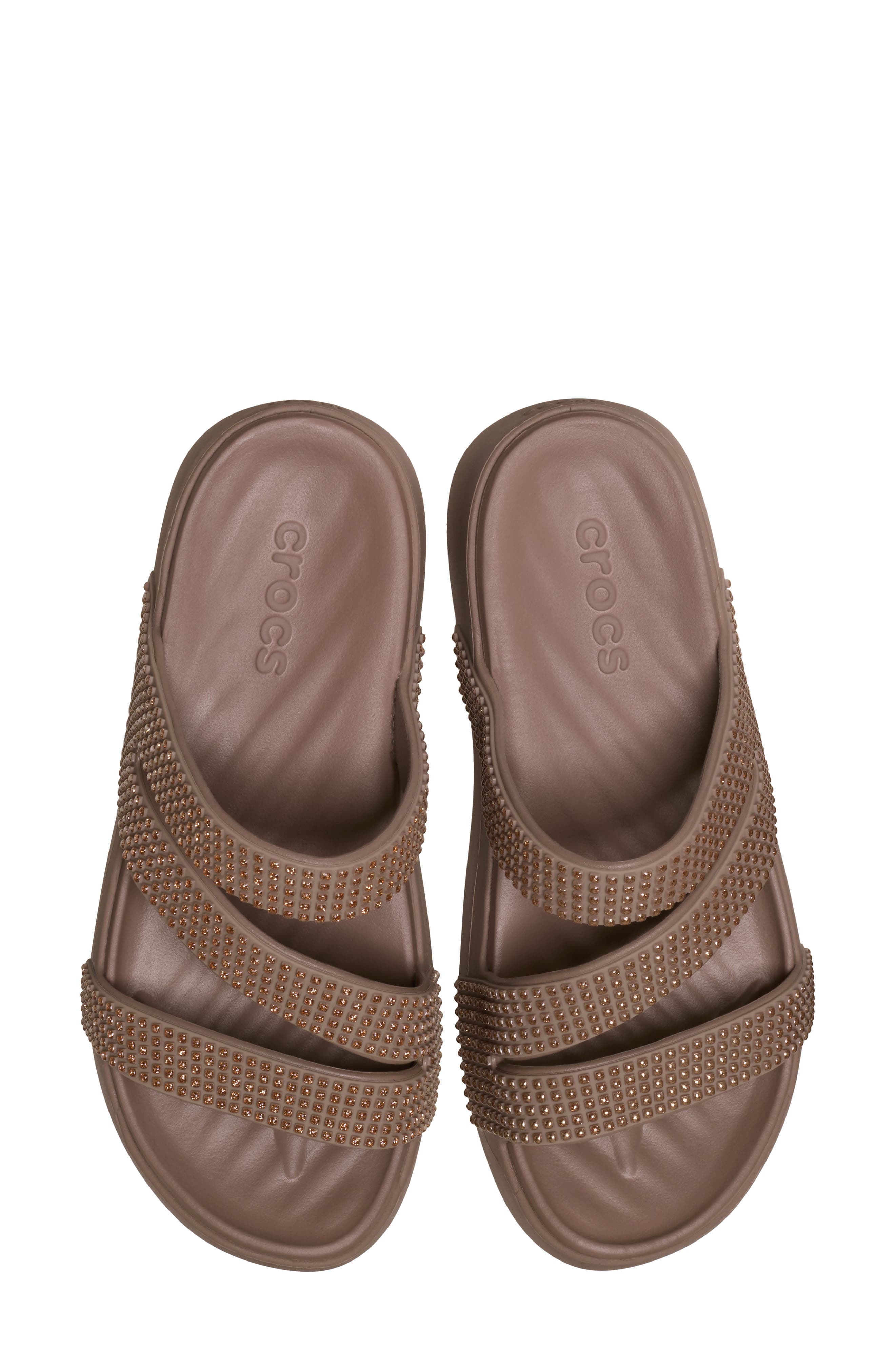 Getaway Gems Flip Flop, Alternate, color, LATTE